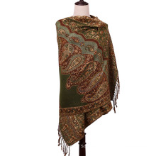 Écharpe grande taille à motifs floraux pour femmes Pashmina d'hiver